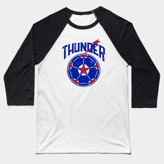 1975 San Antonio Thunder Vintage Soccer Baseball T-Shirt by ryanjaycruz